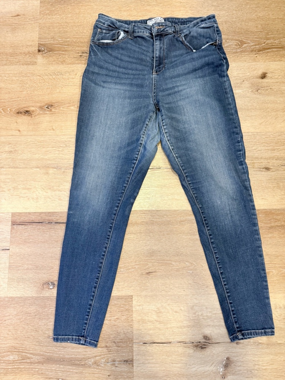 Wax Jean Women's Medium Blue Skinny Stretch Jeans